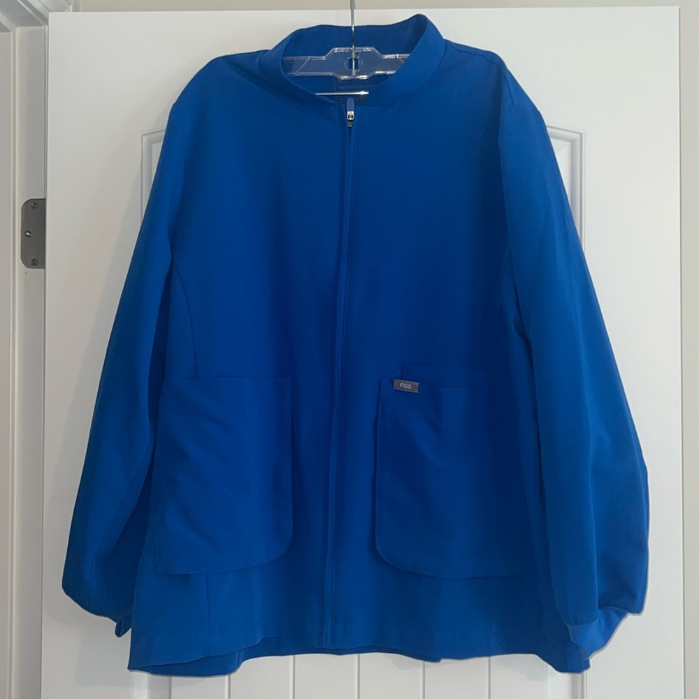 FIGS Women's Royal Blue Sebina Scrub Jacket